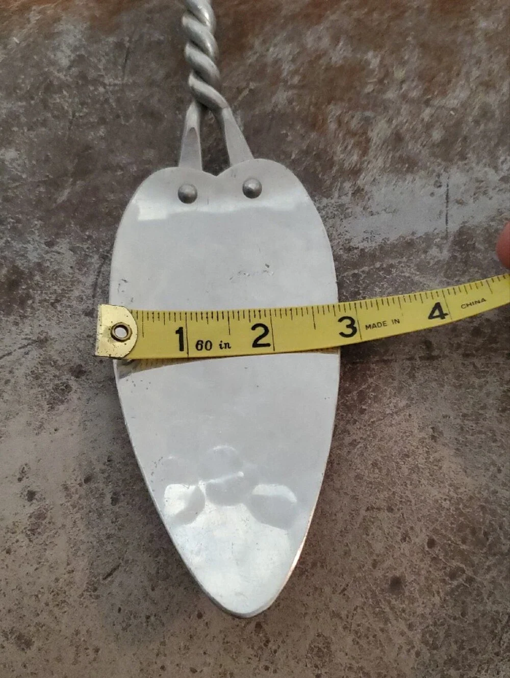 Antique-Style Twisted Handle Server in Silver Tone